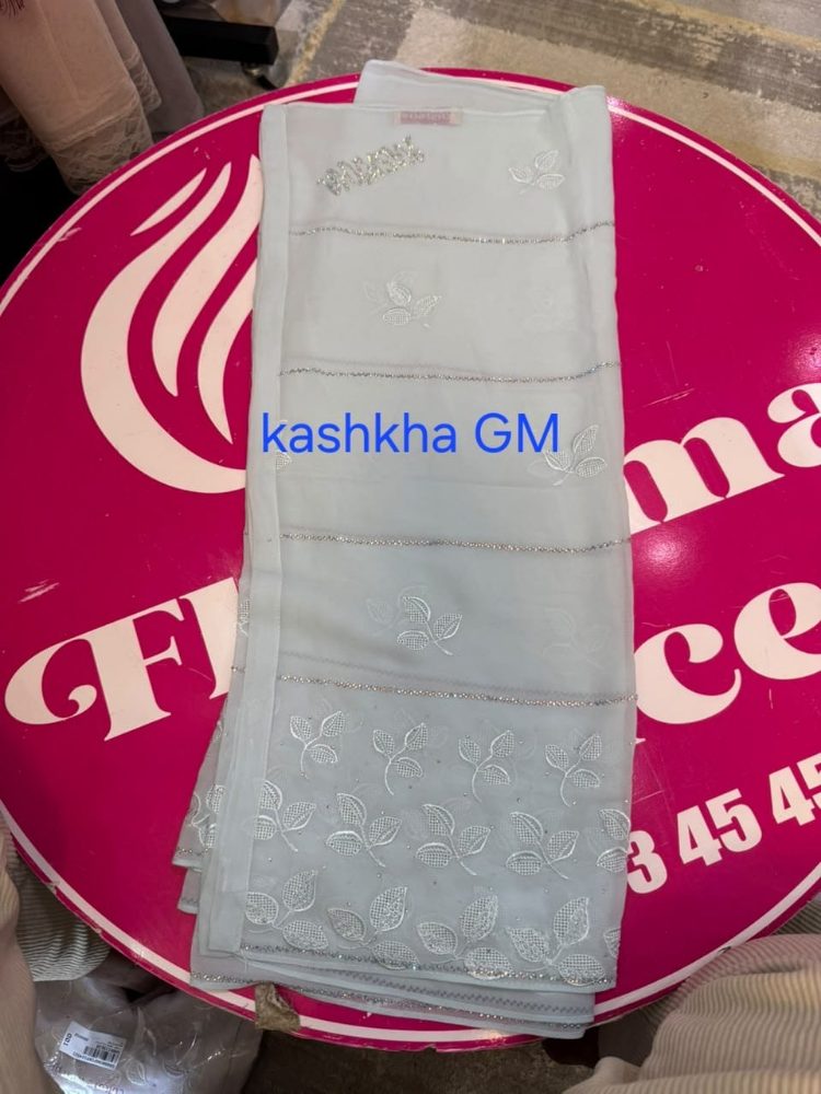 Foulard Kashkha GM — blanc perle